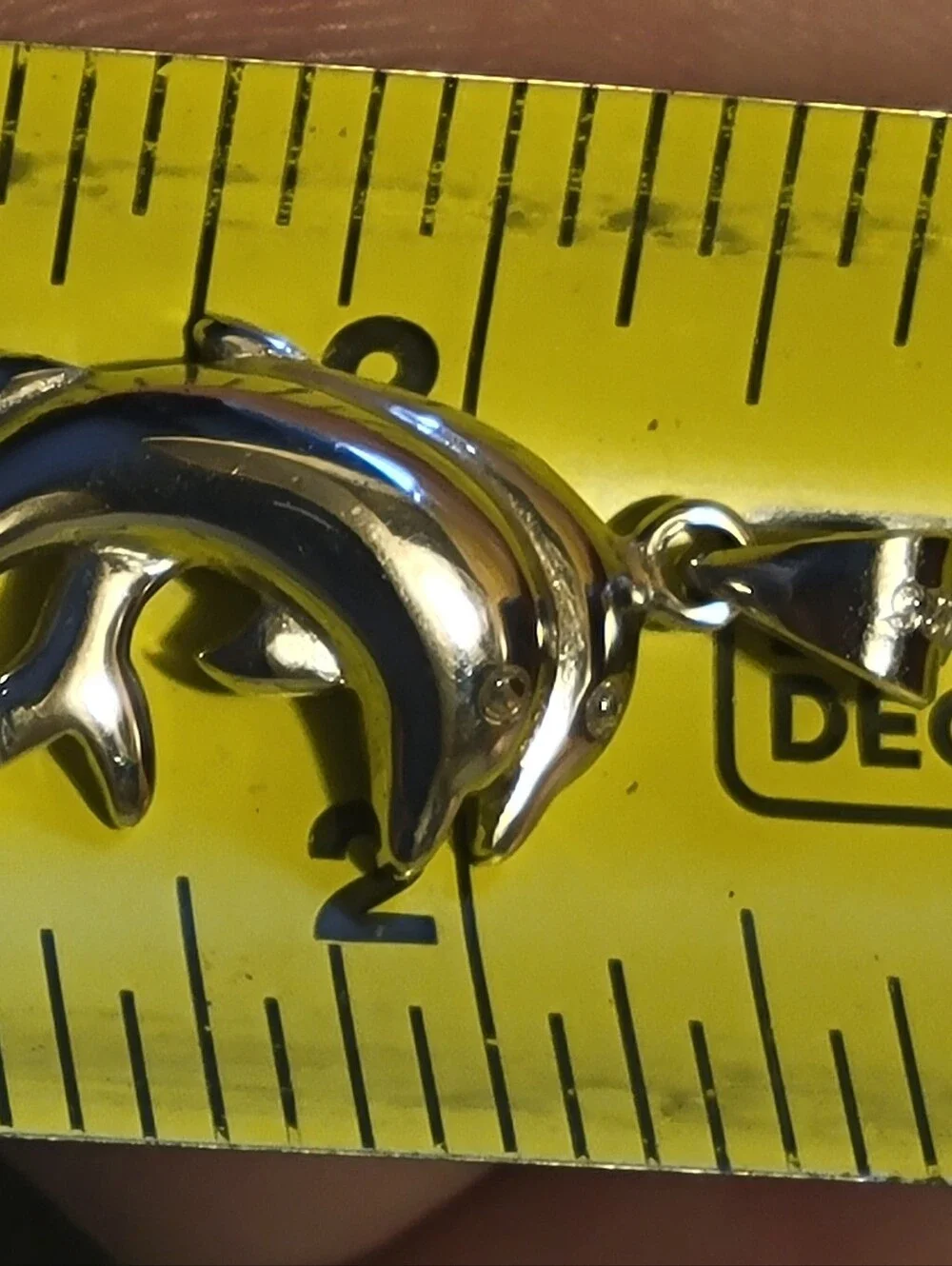 925 Sterling Silver Double Dolphin Pendant 1